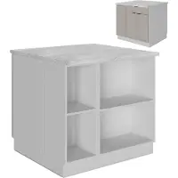 Vicco Fame-Line Keukeneiland – 90 cm met lade, zonder werkblad GrijsBeige