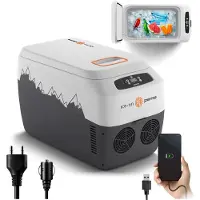 Peme Ice-on 30L Elektrische Koelbox Auto 12V 230V - Autokoelkast, campingkoelkast met stroom, koel- en verwarmingsfunctie, USB, stille, mobiele koelkast