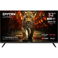 Dyon Ultimax 32H-TI-W LED-TV 80 cm 32 inch Energielabel F (A - G) DVB-C, DVB-S2, DVB-T, DVB-T2, HD ready, Smart TV, WiFi Zwart