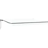 vidaXL Uitschuifbare luifel Wit 450 × 300 cm Stof en Aluminium