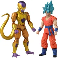 Banpresto Set van 2 Dragon Stars Battle Golden Frieza vs Super Saiyan Blue Goku-figuren 17 cm