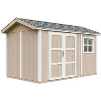 Timbela M914A-TERRA BROWN - LP SmartSide Tuinhuis op houtbasis - 8,68 m² - 250x412xH252 cm - met vloer en verf