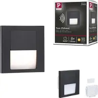 Paulmann 80001 Tsaro eckig 80x36mm Wandinbouwarmatuur LED 1 W Zwart (mat)