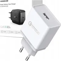 UGREEN - USB-A QC3.0 18.W Snellader voor o.a. Apple iPhone / iPad / Samsung - Wit
