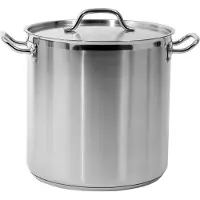 TRIZERATOP Professionele RVS Pan met Deksel - 32x32cm, 25,7L
