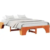 vidaXL Bedframe Wasbruin 120 x 200 cm Massief grenenhout