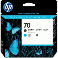 HP 70 (C9404A) printkop mat zwart en cyaan (origineel)