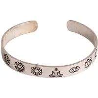 Berk Esoterik Messing armband met chakra verzilverd
