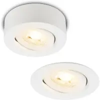 Briloner Desi – Opbouwspot 2-in-1 – opbouw- of inbouwspot – kantelbaar – warm wit licht – wit – Ø9 x 3 cm