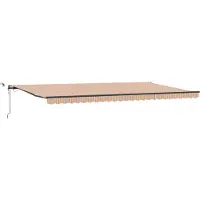 vidaXL Uitschuifbare luifel Meerkleurig 600 × 300 cm Polyester