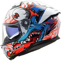 LS2 LS2FF808StreamIIInfernoWitBlauw06Integraalhelm Maat 2XL