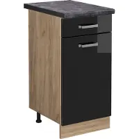 Vicco R-Line Keukenonderkast – 40 cm, WB Antraciet Zwart hoogglans