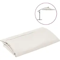 vidaXL Vervangingsdoek voor zweefparasol 300 cm zandwit
