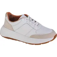 FitFlop F-Mode Suede/Leren Sneakers WIT - Maat 36