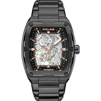 Police Analoog horloge 'Skeletor' rose-goud / zwart