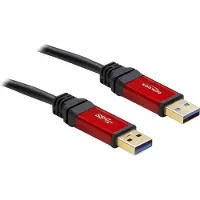 DeLOCK USB naar USB kabel - USB3.0 - tot 2A / zwart - 3 meter
