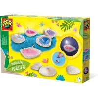 SES Creative SES - Schelp Kaarsen Maken - inspired by nature - om zelf kaarsen te maken - met was, schelpen en lonten - Zelf Kaarsen Maken - Knutselen - Kaarsen Maken Set - Sinterklaas Cadeautjes