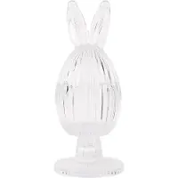 Clayre & Eef Glazen potje Ei Ø 9x22 cm Transparant Glas