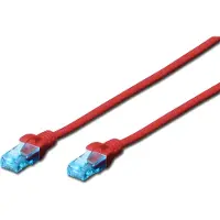 Digitus DK-1512-020/R RJ45 Netwerkkabel, patchkabel CAT 5e U/UTP 2.00 m Rood Verdraaide paren 1 stuk(s)