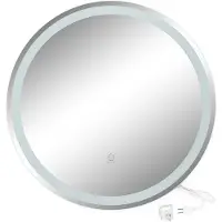Vicco Lumos Badkamerspiegel – 70 cm met aanraakschakelaar Wit