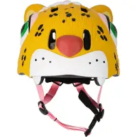 Crazy Safety Fahrradhelm m. Light - Leopard - Gelb - - 49-55 cm - Fahrradhelme