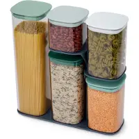 Joseph Joseph Editions Vershouddozen - Voorraadpot met Standaard - Set van 5 Stuks - Groen