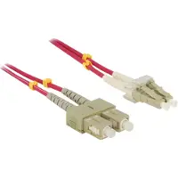 DeLOCK - Netwerkkabel - SC multi-mode (M) naar LC multi-mode (M) - 2 meter - Glasvezel - 50/125 micrometer - OM4 - halogenvrij - paars