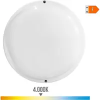 EDM Wandlamp EDM 32446, wit, kunststof, 18 W, 120 W, 1820 lm, bewegingsmelder, lichtsensor, rond, (4000 K)
