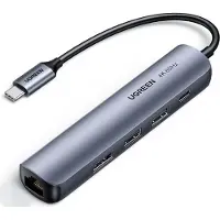UGREEN USB C Hub - - 5 in 1 Adapter - HDMI 4K - RJ45 Ethernet - 100W Opladen