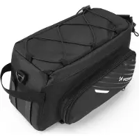 Wozinsky bike carrier bag with 9l shoulder strap (rain cover included) black (WBB22BK)