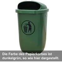 SULO afvalcontainer, 50 liter, kunststof, groen, afmetingen 395 x 250 x 650 mm, met regenkap - artikelnummer 1053902