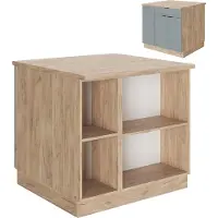 Vicco Fame-Line Keukeneiland – 90 cm met lade, zonder werkblad Licht blauw-grijs