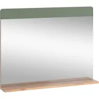 Vicco Izan Badkamerspiegel – 80.1 x 62 cm met Aböage Groen/gouden eik