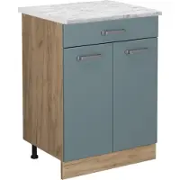 Vicco R-Line Keukenonderkast – 60 cm WB Marmer Blauw-grijs
