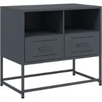 vidaXL Tv-meubel 68x39x60,5 cm staal antracietkleurig