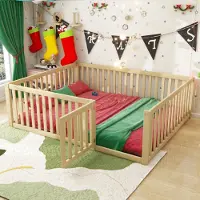 OKWISH TV-meubel 175 x 38 x 55,5 cm van spaanplaat, zwart, met geribde glazendeuren en goudkleurige grepen