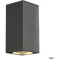 SLV Wandlamp buiten Big Theo, dimbaar, zwart, Aluminium, Modern, Wandlamp buiten