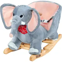 Deuba Schommeldier Olifant Grijs incl Gordel
