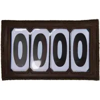 Kentucky Horsewear Horsewear - Hoofdnummer velcro met 4 cijfers PVC zwart