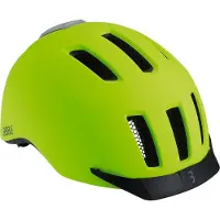 Bbb Cycling Grid Fietshelm met Verlichting - Volwassenen - E-bike en Stadsfiets - Mat Neon Geel - Maat M - BHE-161