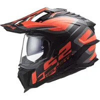 LS2 MX701 Explorer Alter Mat Zwart Fluo Oranje 06 Adventure Helm Maat XS