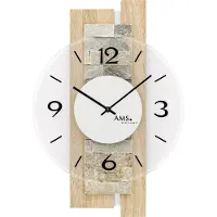 AMS - 9542 - wandklok - Quartz - Analoog