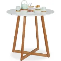 Relaxdays 10025519_0: Ronde witte eettafel van