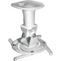 My Wall H16-1wl Support De Plafond Pour Projecteur Charge Max. 15 Kg, Écart Plafond/support 225 Mm Blanc