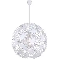 Globo Hanglamp Stella, dimbaar, wit / opaal, Woon-/ Eetkamer, Kunststof, Modern, hanglamp