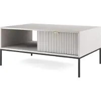 Selsey Salontafel Louis | spaanplaat grijs 104x46x68 cm salontafels | NADUVI