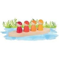 Goki Houten Dieren - Mannetjes In Boot