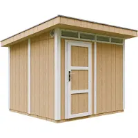 Timbela M903-HARVEST HONEY - LP SmartSide Tuinhuis op houtbasis - 6 m² - 294x279xH237 cm - met vloer en verf