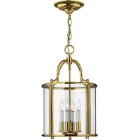 HINKLEY Hanglamp Gentry, dimbaar, messing / goud, Woon-/ Eetkamer, Messing, Antiek, hanglamp