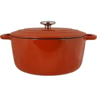 COSY&TRENDY Braadpan met deksel Fontestic Gietijzer Roest Ø 20 cm / 2.7 Liter - geëmailleerde anti-aanbaklaag